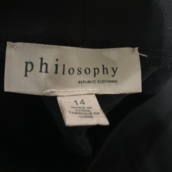 PHILOSOPHY Women's work/dress pants in VERY BLACK sz 14 - EUC - Picture 3 of 15